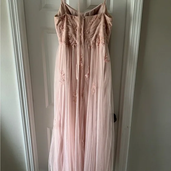 Elegant Pink Tulle Gown - Picture 2 of 5
